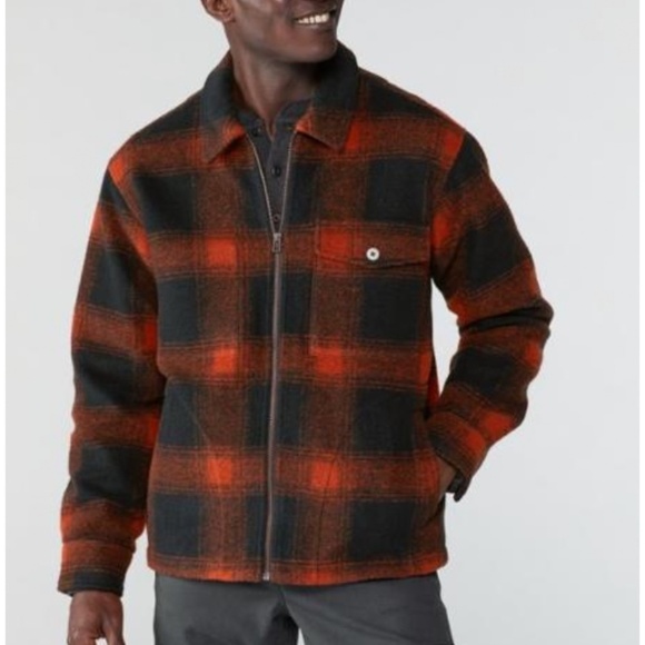 REI Co-op Farlands Shirt Jacket in Lake Plaid Black Copper Spice Mens XL - Picture 12 of 12